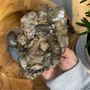 ✨ CLEARANCE ✨ large smoky elestial quartz double sided double terminated Brazil